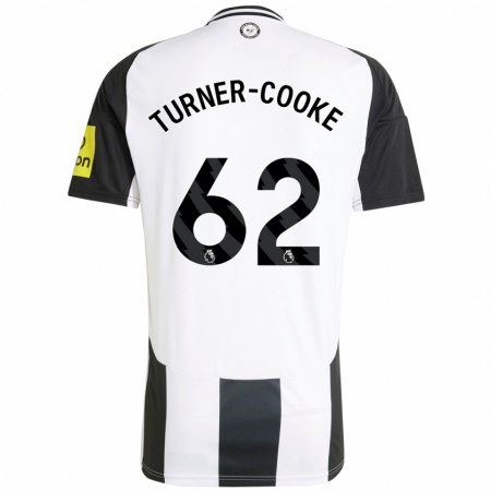 Kandiny Kinderen Jay Turner-Cooke #62 Wit Zwart Thuisshirt Thuistenue 2024/25 T-Shirt