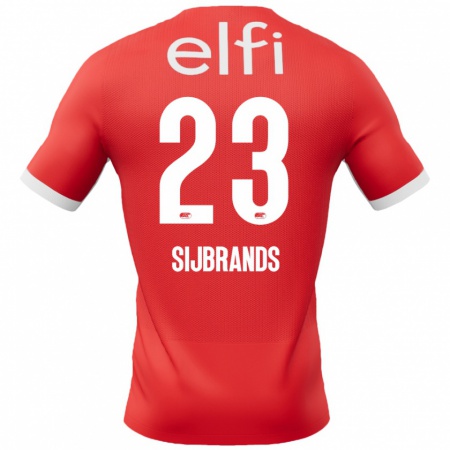 Kandiny Kinderen Julian Sijbrands #23 Rood Wit Thuisshirt Thuistenue 2024/25 T-Shirt