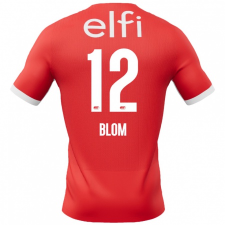 Kandiny Kinderen Robin Blom #12 Rood Wit Thuisshirt Thuistenue 2024/25 T-Shirt