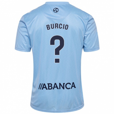 Kandiny Bambino Maglia Hugo Burcio #0 Celeste Kit Gara Home 2024/25 Maglietta