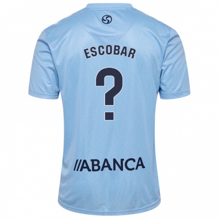 Kandiny Bambino Maglia Jordi Escobar #0 Celeste Kit Gara Home 2024/25 Maglietta