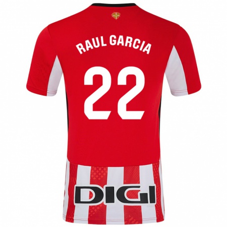 Kandiny Kinderen Raúl García #22 Rood Wit Thuisshirt Thuistenue 2024/25 T-Shirt