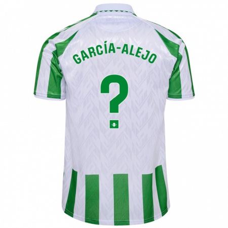 Kandiny Kinderen Raúl García-Alejo #0 Groen Witte Strepen Thuisshirt Thuistenue 2024/25 T-Shirt