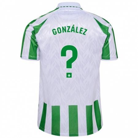 Kandiny Bambino Maglia Manu González #0 Verde Bianco A Righe Kit Gara Home 2024/25 Maglietta