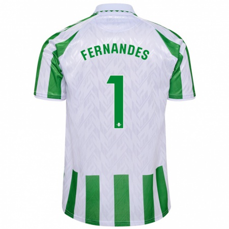 Kandiny Kinderen Guilherme Fernandes #1 Groen Witte Strepen Thuisshirt Thuistenue 2024/25 T-Shirt