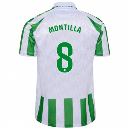 Kandiny Kinderen Natalia Montilla #8 Groen Witte Strepen Thuisshirt Thuistenue 2024/25 T-Shirt