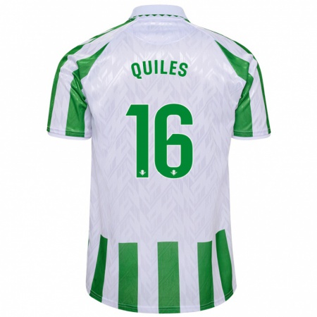 Kandiny Kinderen Violeta García Quiles #16 Groen Witte Strepen Thuisshirt Thuistenue 2024/25 T-Shirt