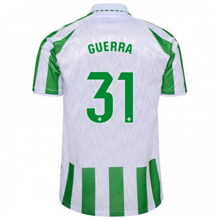 Kandiny Kinderen Ana Guerra Morcillo #31 Groen Witte Strepen Thuisshirt Thuistenue 2024/25 T-Shirt