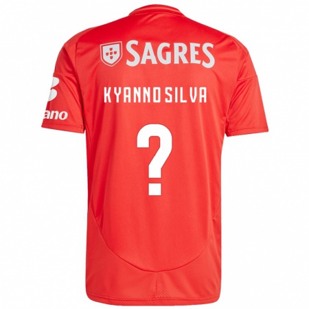 Kandiny Bambino Maglia Kyanno Silva #0 Rosso Bianco Kit Gara Home 2024/25 Maglietta