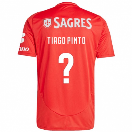 Kandiny Kinderen Tiago Pinto #0 Rood Wit Thuisshirt Thuistenue 2024/25 T-Shirt