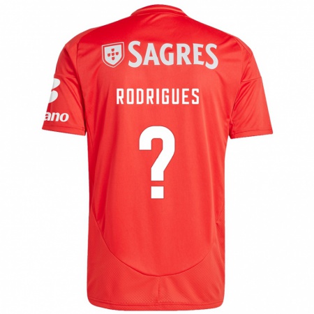 Kandiny Kinderen Miguel Rodrigues #0 Rood Wit Thuisshirt Thuistenue 2024/25 T-Shirt