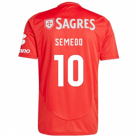 Kandiny Kinderen Andreson Semedo #10 Rood Wit Thuisshirt Thuistenue 2024/25 T-Shirt