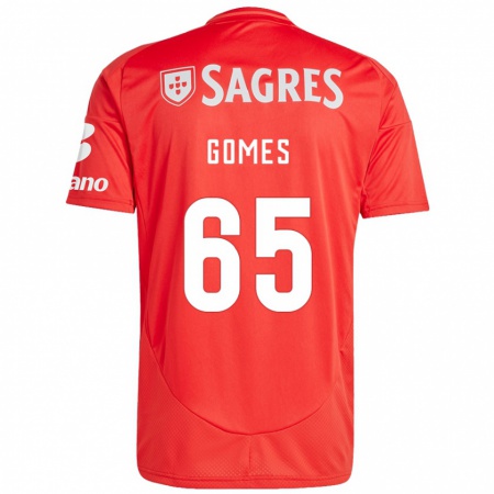 Kandiny Kinder André Gomes #65 Rot Weiß Heimtrikot Trikot 2024/25 T-Shirt Österreich