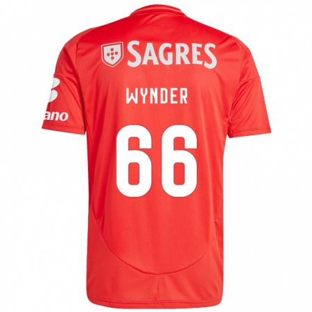 Kandiny Bambino Maglia Joshua Wynder #66 Rosso Bianco Kit Gara Home 2024/25 Maglietta