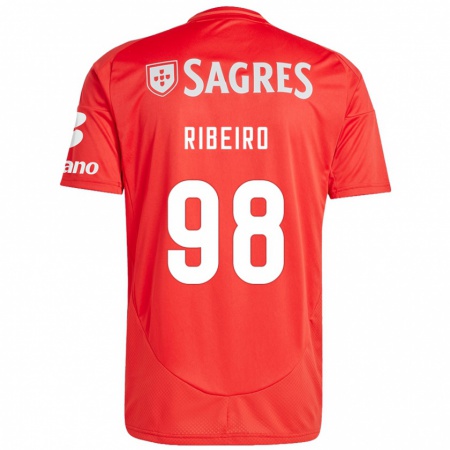 Kandiny Kinderen Ricardo Ribeiro #98 Rood Wit Thuisshirt Thuistenue 2024/25 T-Shirt