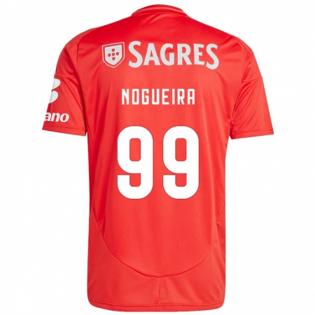 Kandiny Kinderen Beatriz Nogueira #99 Rood Wit Thuisshirt Thuistenue 2024/25 T-Shirt