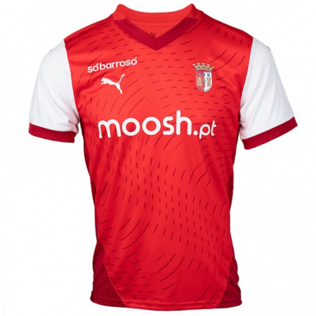 Kandiny Kinderen João Costa #0 Rood Wit Thuisshirt Thuistenue 2024/25 T-Shirt