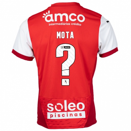 Kandiny Kinderen Edgar Mota #0 Rood Wit Thuisshirt Thuistenue 2024/25 T-Shirt