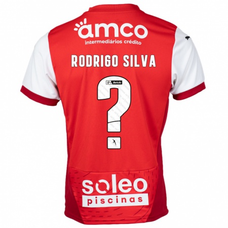 Kandiny Kinderen Rodrigo Silva #0 Rood Wit Thuisshirt Thuistenue 2024/25 T-Shirt