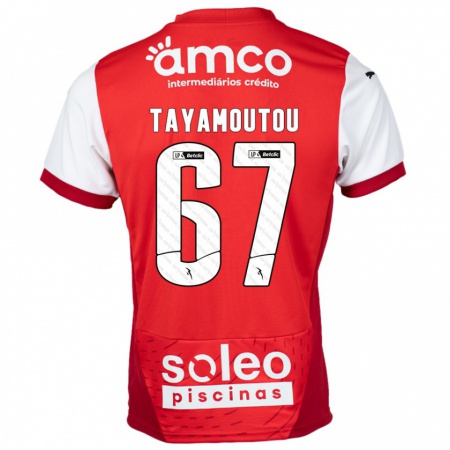 Kandiny Kinderen Enzo Tayamoutou #67 Rood Wit Thuisshirt Thuistenue 2024/25 T-Shirt