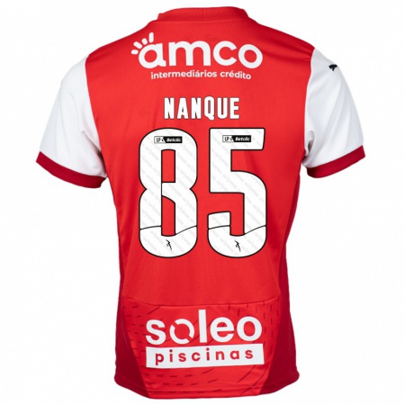 Kandiny Kinderen Edgar Nanque #85 Rood Wit Thuisshirt Thuistenue 2024/25 T-Shirt