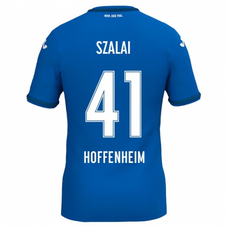 Kandiny Kinderen Attila Szalai #41 Koningsblauw Thuisshirt Thuistenue 2024/25 T-Shirt