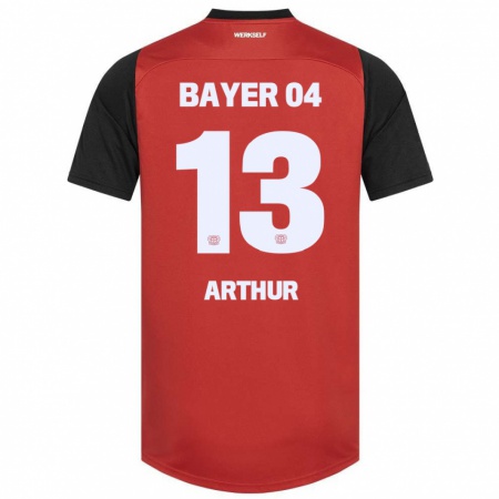 Kandiny Kinderen Arthur #13 Rood Zwart Thuisshirt Thuistenue 2024/25 T-Shirt