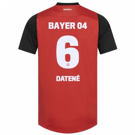 Kandiny Kinderen Elia Datené #6 Rood Zwart Thuisshirt Thuistenue 2024/25 T-Shirt