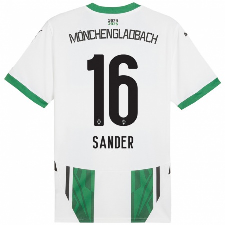 Kandiny Kinderen Philipp Sander #16 Wit Groen Thuisshirt Thuistenue 2024/25 T-Shirt