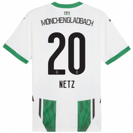 Kandiny Kinderen Luca Netz #20 Wit Groen Thuisshirt Thuistenue 2024/25 T-Shirt