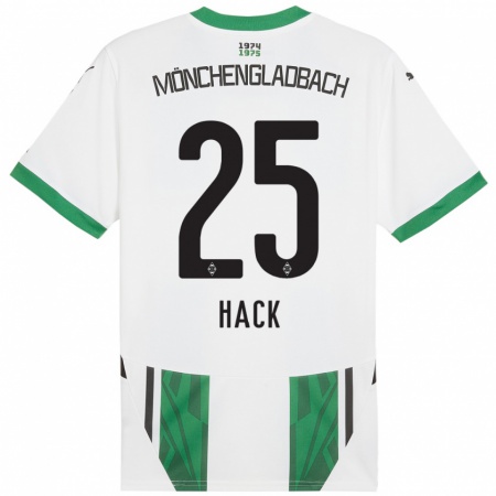 Kandiny Kinderen Robin Hack #25 Wit Groen Thuisshirt Thuistenue 2024/25 T-Shirt