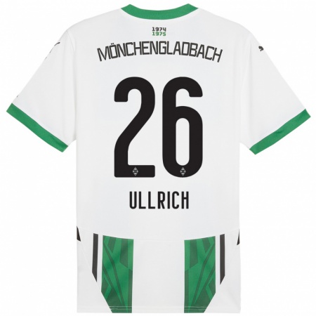 Kandiny Kinderen Lukas Ullrich #26 Wit Groen Thuisshirt Thuistenue 2024/25 T-Shirt