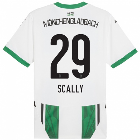 Kandiny Kinderen Joe Scally #29 Wit Groen Thuisshirt Thuistenue 2024/25 T-Shirt