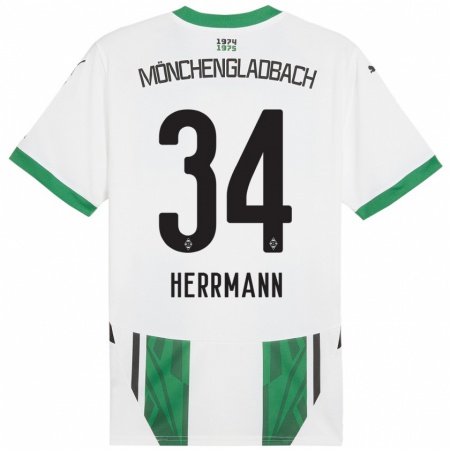 Kandiny Bambino Maglia Charles Herrmann #34 Bianco Verde Kit Gara Home 2024/25 Maglietta