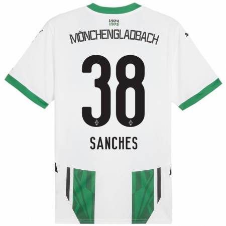 Kandiny Kinderen Yvandro Borges Sanches #38 Wit Groen Thuisshirt Thuistenue 2024/25 T-Shirt