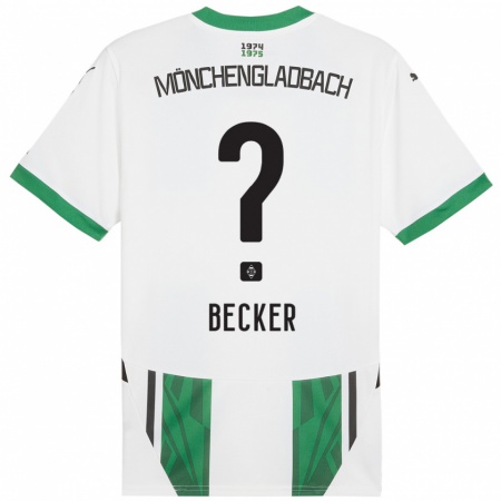 Kandiny Kinderen Benjamin Becker #0 Wit Groen Thuisshirt Thuistenue 2024/25 T-Shirt