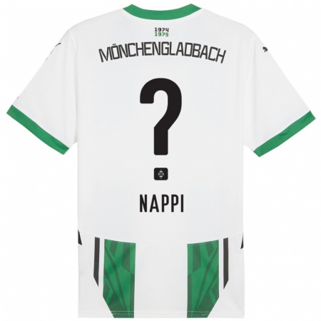 Kandiny Kinderen Johann Deumi-Nappi #0 Wit Groen Thuisshirt Thuistenue 2024/25 T-Shirt