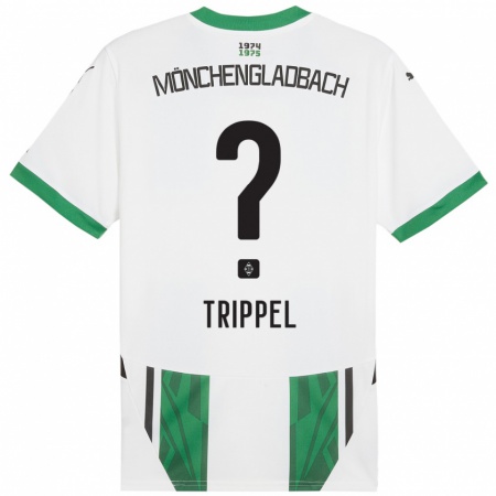 Kandiny Kinderen Marcello Trippel #0 Wit Groen Thuisshirt Thuistenue 2024/25 T-Shirt