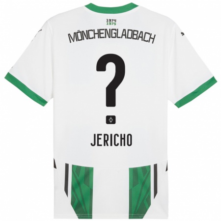 Kandiny Kinderen Aidan Jericho #0 Wit Groen Thuisshirt Thuistenue 2024/25 T-Shirt