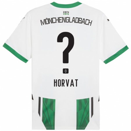 Kandiny Kinderen Niko Horvat #0 Wit Groen Thuisshirt Thuistenue 2024/25 T-Shirt