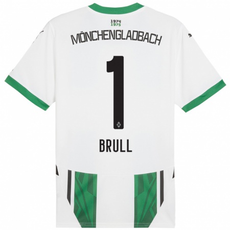 Kandiny Kinderen Maximilian Brüll #1 Wit Groen Thuisshirt Thuistenue 2024/25 T-Shirt