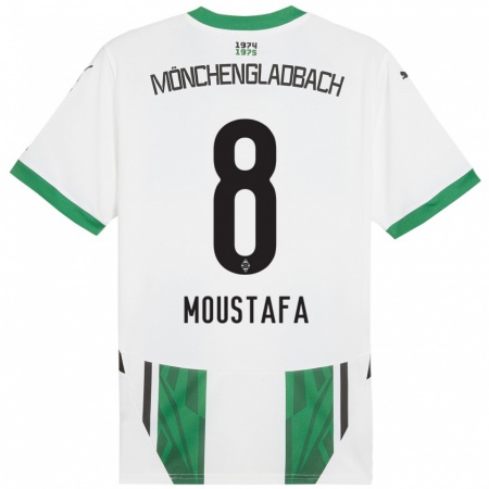 Kandiny Kinderen Moustafa Moustafa #8 Wit Groen Thuisshirt Thuistenue 2024/25 T-Shirt