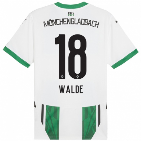 Kandiny Kinderen Simon Walde #18 Wit Groen Thuisshirt Thuistenue 2024/25 T-Shirt