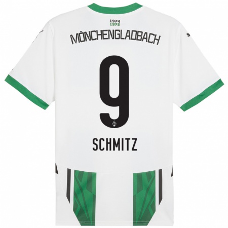 Kandiny Kinder Sarah Schmitz #9 Weiß Grün Heimtrikot Trikot 2024/25 T-Shirt Österreich