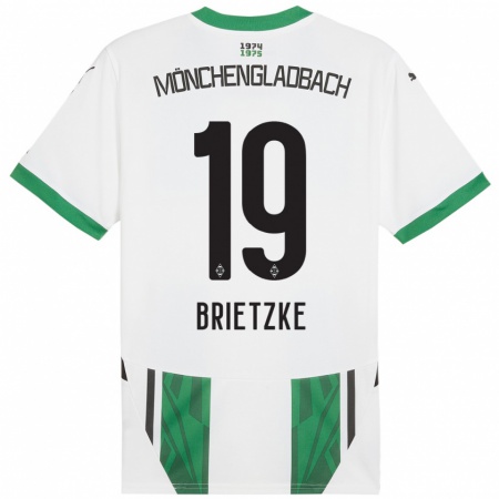 Kandiny Kinderen Yvonne Brietzke #19 Wit Groen Thuisshirt Thuistenue 2024/25 T-Shirt