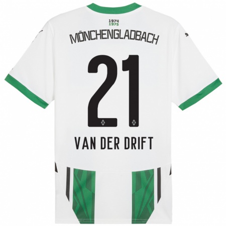 Kandiny Kinderen Suus Van Der Drift #21 Wit Groen Thuisshirt Thuistenue 2024/25 T-Shirt