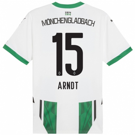 Kandiny Kinderen Leo Arndt #15 Wit Groen Thuisshirt Thuistenue 2024/25 T-Shirt