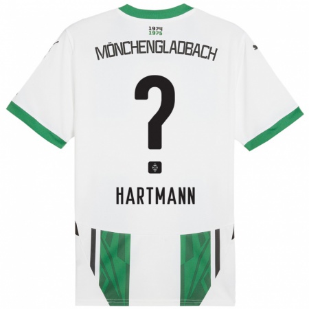 Kandiny Kinderen Miguel Hartmann #0 Wit Groen Thuisshirt Thuistenue 2024/25 T-Shirt