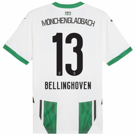 Kandiny Kinderen Christina Bellinghoven #13 Wit Groen Thuisshirt Thuistenue 2024/25 T-Shirt