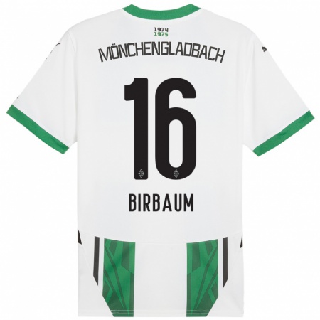 Kandiny Kinderen Anne Birbaum #16 Wit Groen Thuisshirt Thuistenue 2024/25 T-Shirt